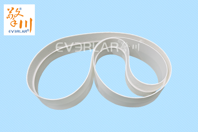 白色食品級PU輸送帶加導條耐磨耐油日化行業(yè)輸送機械皮帶加工定制