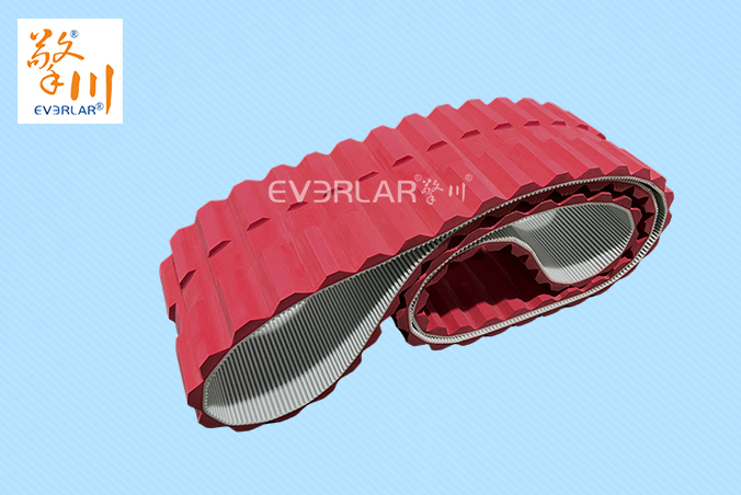擎川定制PU同步帶加紅膠開槽精準(zhǔn)傳動(dòng)食品包裝生產(chǎn)線聚氨酯傳動(dòng)帶