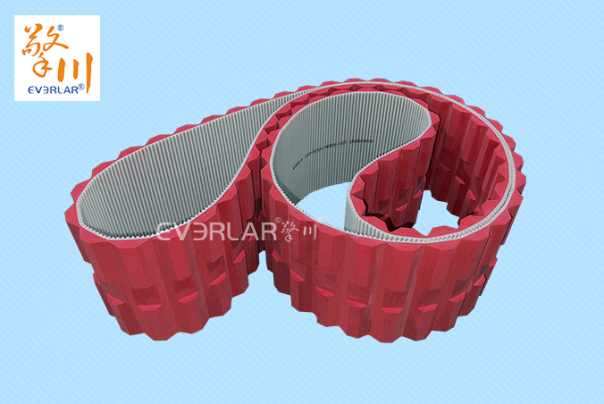 擎川定制PU同步帶加紅膠開槽精準(zhǔn)傳動(dòng)食品包裝生產(chǎn)線聚氨酯傳動(dòng)帶